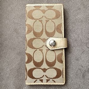 COACH MONOGRAM CC CANVAS WALLET